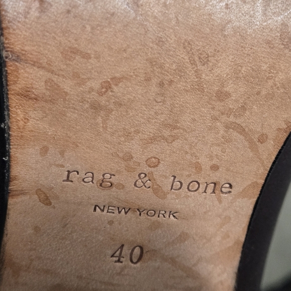 Rag & Bone Harrow Dark Brown Leather Ankle Boots Size 40 EU 9 US - Picture 7 of 12